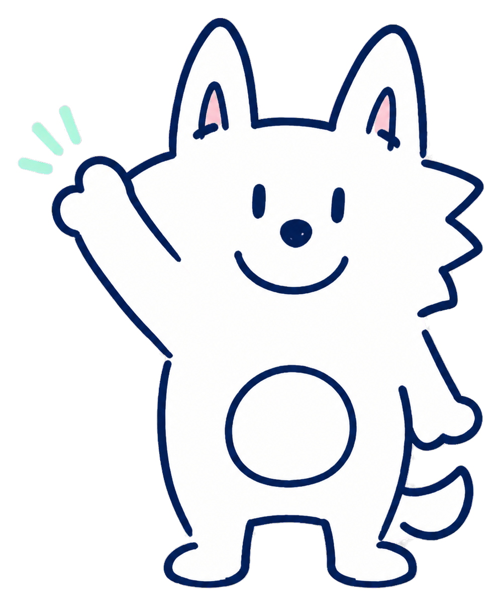 案内するTOMIONキャラクター